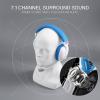 imageRedragon H878 3Mode Wireless Blue Lighting Gaming Headset  Lightweight  71 Surround Sound  40MM Drivers  Detachable Microphone  Multi Platforms for PC PS543 Switch Mobile WhiteampampGrayWhite  Blue