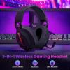 imageRedragon H888 Wireless Gaming Headset with 71 Surround Sound TriMode Gaming Headphones 168G Lightweight Design  Detachable Mic  40MM Driver Soft Memory Foam Padding Gamer Headset for PC BlackWireless