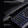 imageRedragon K512 Shiva RGB Backlit Membrane Gaming Keyboard with Multimedia Keys Linear MechanicalFeel Switch 6 Extra OnBoard Macro Keys Dedicated Media Control Detachable Wrist Rest WhiteBlack