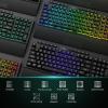 imageRedragon K512 Shiva RGB Backlit Membrane Gaming Keyboard with Multimedia Keys Linear MechanicalFeel Switch 6 Extra OnBoard Macro Keys Dedicated Media Control Detachable Wrist Rest WhiteBlack