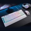 imageRedragon K512 Shiva RGB Backlit Membrane Gaming Keyboard with Multimedia Keys Linear MechanicalFeel Switch 6 Extra OnBoard Macro Keys Dedicated Media Control Detachable Wrist Rest WhiteWhite