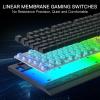 imageRedragon K512 Shiva RGB Backlit Membrane Gaming Keyboard with Multimedia Keys Linear MechanicalFeel Switch 6 Extra OnBoard Macro Keys Dedicated Media Control Detachable Wrist Rest WhiteBlack