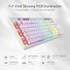 imageRedragon K512 Shiva RGB Backlit Membrane Gaming Keyboard with Multimedia Keys Linear MechanicalFeel Switch 6 Extra OnBoard Macro Keys Dedicated Media Control Detachable Wrist Rest WhiteWhite