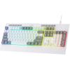 imageRedragon K512 Shiva RGB Backlit Membrane Gaming Keyboard with Multimedia Keys Linear MechanicalFeel Switch 6 Extra OnBoard Macro Keys Dedicated Media Control Detachable Wrist Rest WhiteWhite