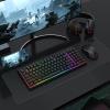 imageRedragon K517 Pro Wireless Gaming Keyboard RGB Backlit TriMode BT24GHzUSBC Mechanical Feel 94 Keys Computer Keyboard with 4 Macro Keys Number Pad 4000mAh Battery for WinMACMouse Keyboard
