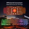 imageRedragon K521 Upgrade Rainbow LED Gaming Keyboard 104 Keys Wired Mechanical Feeling Keyboard with Multimedia Keys OneTouch Backlit AntiGhosting Compatible with PC Mac PS45 XboxBlack
