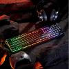 imageRedragon K521 Upgrade Rainbow LED Gaming Keyboard 104 Keys Wired Mechanical Feeling Keyboard with Multimedia Keys OneTouch Backlit AntiGhosting Compatible with PC Mac PS45 XboxBlack