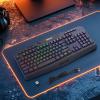 imageRedragon K521 Upgrade Rainbow LED Gaming Keyboard 104 Keys Wired Mechanical Feeling Keyboard with Multimedia Keys OneTouch Backlit AntiGhosting Compatible with PC Mac PS45 XboxBlack