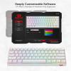 imageRedragon K530 Pro Draconic 60 Wireless RGB Mechanical Keyboard BT24GhzWired 3Mode 61 Keys Compact Gaming Keyboard wHotSwap Socket FreeMod Plate Mounted PCB ampamp Tactile Brown SwitchWhite