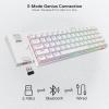 imageRedragon K530 Pro Draconic 60 Wireless RGB Mechanical Keyboard BT24GhzWired 3Mode 61 Keys Compact Gaming Keyboard wHotSwap Socket FreeMod Plate Mounted PCB ampamp Tactile Brown SwitchWhite