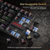 imageRedragon K552 Mechanical Gaming Keyboard 60 Compact 87 Key Kumara Wired Cherry MX Blue Switches Equivalent for Windows PC Gamers RGB Backlit WhiteBlack