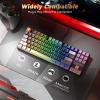 imageRedragon K552 Mechanical Gaming Keyboard 60 Compact 87 Key Kumara Wired Cherry MX Blue Switches Equivalent for Windows PC Gamers RGB Backlit WhiteEclipse Gilded