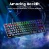 imageRedragon K552 Mechanical Gaming Keyboard 87Key Compact LED Gaming Keyboard with Red Switches AntiGhosting Metal Frame for PC Gaming ampamp Typing BeginnerFriendly BlackBlack