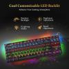 imageRedragon K552 Mechanical Gaming Keyboard 87Key Compact LED Gaming Keyboard with Red Switches AntiGhosting Metal Frame for PC Gaming ampamp Typing BeginnerFriendly BlackBlack