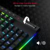 imageRedragon K580 VATA RGB LED Backlit Mechanical Gaming Keyboard with Macro Keys ampamp Dedicated Media Controls HotSwappable Socket Onboard Macro Recording Blue SwitchesRed Switch