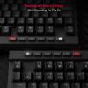 imageRedragon K580 VATA RGB LED Backlit Mechanical Gaming Keyboard with Macro Keys ampamp Dedicated Media Controls HotSwappable Socket Onboard Macro Recording Blue SwitchesRed Switch
