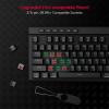 imageRedragon K580 VATA RGB LED Backlit Mechanical Gaming Keyboard with Macro Keys ampamp Dedicated Media Controls HotSwappable Socket Onboard Macro Recording Blue SwitchesRed Switch