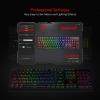 imageRedragon K582 RGB Mechanical Gaming Keyboard 100 104 Keys Standard Layout Gaming Keyboard with DoubleShot ABS Keycaps Dynamic 168M RGB Backlit ampamp Linear Red Switch Redefine Software SupportedBlack