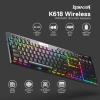 imageRedragon K618 PRO 3Mode Wireless RGB Mechanical Keyboard BT24GhzWired Low Profile WinMac Gaming Keyboard wUltraThin Design Dedicated Media Control ampamp Linear Red SwitchRed Switch