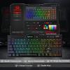 imageRedragon K621 Horus TKL Wireless RGB Mechanical Keyboard 50 BT24 GhzWired Three Modes 80 UltraThin Low Profile BT Keyboard wDedicated Media Control ampamp Linear Red Switches BlackBlack Red Switch