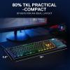 imageRedragon K621 Horus TKL Wireless RGB Mechanical Keyboard 50 BT24 GhzWired Three Modes 80 UltraThin Low Profile BT Keyboard wDedicated Media Control ampamp Linear Red Switches BlackBlack Red Switch