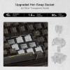 imageRedragon K649 PRO 78 Wireless Gasket RGB Gaming Keyboard 3Modes 82 Keys FullTransparent Mechanical Keyboard wHotSwap Socket Noise Dampening Layer x 5 Translucent Custom SwitchBlack Transparent