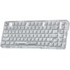 imageRedragon K649 PRO 78 Wireless Gasket RGB Gaming Keyboard 3Modes 82 Keys FullTransparent Mechanical Keyboard wHotSwap Socket Noise Dampening Layer x 5 Translucent Custom SwitchWhite Transparent
