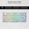 imageRedragon K649 PRO 78 Wireless Gasket RGB Gaming Keyboard 3Modes 82 Keys FullTransparent Mechanical Keyboard wHotSwap Socket Noise Dampening Layer x 5 Translucent Custom SwitchWhite Transparent