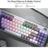 imageRedragon K655 75 RGB Wired Mechanical Gaming Keyboard 78 Keys HotSwap Mechanical Keyboard wAluminum Cover Board Upgraded Socket and Onboard MacroMedia Keys Quiet Linear Red Switch