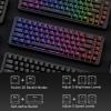 imageRedragon K709 65 Wired Gasket RGB Gaming Keyboard 68 Keys HotSwap Compact Mechanical Keyboard wFreeMod Socket 3Layer Noise Dampening ampamp Dedicated Arrow Keys Quiet Custom Linear SwitchEssential Black