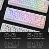 imageRedragon K709 65 Wired Gasket RGB Gaming Keyboard 68 Keys HotSwap Compact Mechanical Keyboard wFreeMod Socket 3Layer Noise Dampening ampamp Dedicated Arrow Keys Quiet Custom Linear SwitchEssential White
