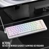 imageRedragon K709 65 Wired Gasket RGB Gaming Keyboard 68 Keys HotSwap Compact Mechanical Keyboard wFreeMod Socket 3Layer Noise Dampening ampamp Dedicated Arrow Keys Quiet Custom Linear SwitchEssential White