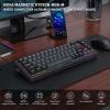 imageRedragon K709 65 Wired Gasket RGB Gaming Keyboard 68 Keys HotSwap Compact Mechanical Keyboard wFreeMod Socket 3Layer Noise Dampening ampamp Dedicated Arrow Keys Quiet Custom Linear SwitchSerene Gray