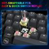 imageRedragon K709 65 Wired Gasket RGB Gaming Keyboard 68 Keys HotSwap Compact Mechanical Keyboard wFreeMod Socket 3Layer Noise Dampening ampamp Dedicated Arrow Keys Quiet Custom Linear SwitchSerene Gray