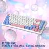 imageRedragon K709 65 Wired Gasket RGB Gaming Keyboard 68 Keys HotSwap Compact Mechanical Keyboard wFreeMod Socket 3Layer Noise Dampening ampamp Dedicated Arrow Keys Quiet Custom Linear SwitchWonder Pink  Blue