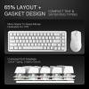 imageRedragon K709 65 Wired Gasket RGB Gaming Keyboard 68 Keys HotSwap Compact Mechanical Keyboard wFreeMod Socket 3Layer Noise Dampening ampamp Dedicated Arrow Keys Quiet Custom Linear SwitchEssential White