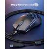 imageRedragon M617 Ultralight Honeycomb Shell Wired Gaming Mouse 41g 10000 DPI 6 Programmable Buttons DragFree Paracord TypeC Gamer Mouse with 2 Side Buttons for PCMacLaptop BlackBlack