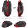 imageRedragon M6901 Wireless Gaming Mouse with DPI Shifting 2 Side Buttons 2400 DPI Ergonomic Design 8 ButtonsBlackM6901