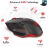 imageRedragon M6901 Wireless Gaming Mouse with DPI Shifting 2 Side Buttons 2400 DPI Ergonomic Design 8 ButtonsBlackM6901