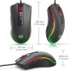 imageRedragon M711 Cobra Gaming Mouse with 168 Million RGB Color Backlit 10000 DPI Adjustable Comfortable Grip 7 Programmable Buttons WhiteBlack