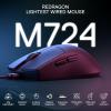 imageRedragon M724 Wired Gaming Mouse 42G UltraLight 12400 Max DPI Optical Gaming Mouse with 5 Programmable Buttons Ergonomic Natural Grip Build Software Supports DIY Keybinds ampamp DPI PinkBlackWired