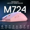 imageRedragon M724 Wired Gaming Mouse 42G UltraLight 12400 Max DPI Optical Gaming Mouse with 5 Programmable Buttons Ergonomic Natural Grip Build Software Supports DIY Keybinds ampamp DPI PinkPink