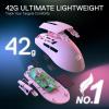 imageRedragon M724 Wired Gaming Mouse 42G UltraLight 12400 Max DPI Optical Gaming Mouse with 5 Programmable Buttons Ergonomic Natural Grip Build Software Supports DIY Keybinds ampamp DPI PinkPink