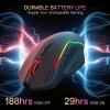 imageRedragon M810 Pro Wireless Gaming Mouse 10000 DPI WiredWireless Gamer Mouse wRapid Fire Key 8 Macro Buttons 45Hour Reliable Power Capacity and RGB Backlit for PCMacLaptopBlack