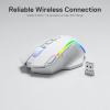 imageRedragon M810 Pro Wireless Gaming Mouse 10000 DPI WiredWireless Gamer Mouse wRapid Fire Key 8 Macro Buttons 45Hour Reliable Power Capacity and RGB Backlit for PCMacLaptopWhite