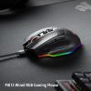 imageRedragon M813 Wired RGB Gaming Mouse with 4D Dual Mode Scroll Wheel Optical Ergonomic Gamer Mouse with Max 16000DPI High Precision Sensor 3333 7 Macro Buttons Software SupportedWired