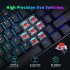 imageRedragon Mechanical Gaming Keyboard with Red Switches Wired Keyboard Mechanical with RGB Backlit Fully Progammable Durable Aluminum Frame AntiGhosting for PC Windows Mac K565 BlackRGB QWERTY