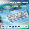 imageRedragon Mechanical Keyboard Wireless Gaming Keyboard Wireless 3Modes 94 Keys Mechanical Keyboard HotSwap Socket RGB Creamy Gaming Keyboard Gasket Structure for PCTabletLaptopXboxPS4PS5