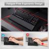 imageRedragon P035 Meteor S Computer Keyboard Wrist Rest Pad Ergonomic Soft Memory Foam Wrist Support wAntiSlip Rubber Base 60 61 Keys Compact Size 1138 x 287 in 078 inch 20mm Height Black80 Tenkeyless