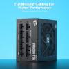 imageRedragon PSU017 80 Platinum 1000 Watt ATX 30 ampamp PCIe 50 Fully Modular Gaming Power Supply 80 Plus Certified 100 Japanese Capacitors ampamp Low Noise SmartECO Fan Fully Modular w12VHPWR CableATX 31 Gold BK